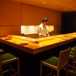 鮨　大和 - 店内（カウンター席）