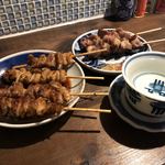 焼鳥 絶好鳥 - 鶏皮に白モツ、砂肝も追加して。