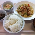 札幌市建設局下水道庁舎食堂 - A定食（肉野菜炒め）
