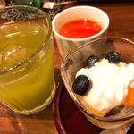 鳥田中 - セットのデザート