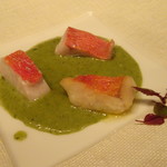 フェリス - ーPescado rojoー 金目鯛　ソテー　バポール　オルノ　奏 ほうれん草のクレマ