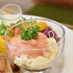 cafe SANDS - ピンクのソーメン♪♪♪