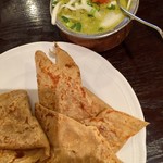 アーンドラ・ダイニング - サントスさんのアドバイスどおりチャパティがぴったり！