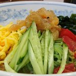 Fukushin - 福しん 中板橋店 冷やし中華 ピリ辛胡麻ダレ 後ろ横からの眺め