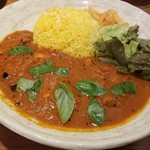 SPICY CURRY 魯珈 - タコと茄子の辛口トマトカレー