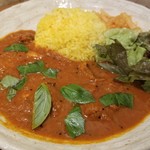 SPICY CURRY 魯珈 - タコと茄子の辛口トマトカレー