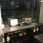 馬すしと日本酒専門店　ゆう馬 - カウンター２　目の前が目黒川！桜・イルミネーションの特等席！