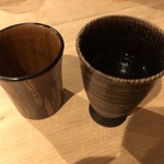 徳山鮓 - 桜と栗のおちょこ