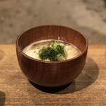 柳家 - 自然薯ごはんに山菜鍋のダシをかけて♪