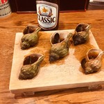 つぶ焼 かど屋 - つぶ焼とサッポロクラシック