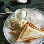 喫茶 ゆかりす - ホットサンドモーニング (税込)600円(2018.07.19)