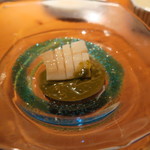 乙女寿司 - 30年7月　能登生鮑　肝酢