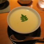 乙女寿司 - 30年7月　蛤冷製茶碗蒸し