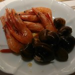 和中華と麺 丹陽 - しじみと甘エビの醤油漬け