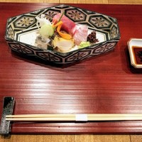 魯忍 - お造り盛り合わせ、しめサバ、ミナミマグロ、真鯛、剣先烏賊、アワビ