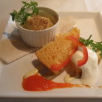 マザーエスタ - 赤パプリカのシフォンケーキとバナナとミルクのアイス