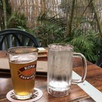 Kona Brewing Company - 本日のビール  WAILUA WHEAT   3$95¢ って
            アイスコーヒーより安いやん！(◎_◎;)
            チェイサーの水も出してもらえます(^○^)