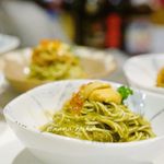 立呑み とだか - アワビの肝冷麺ウニイクラのせ