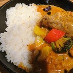 キャンプエクスプレス - 骨付きチキンと彩り野菜の南インド風カレー 990円