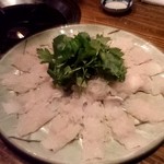 味とく家 - しゃぶしゃぶ用の鱧　通常のしゃぶしゃぶより、ちょっと時間を掛けて下さいと女将さんからの説明 。かなり量があります。