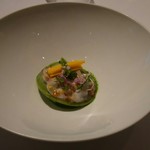 レストラン サンパウ - 真蛸：ラヴィオリ、ピスタチオ、紫蘇