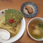 支那蕎麦屋 藤花 - つけ蕎麦(塩)900円+味玉100円+海苔50円