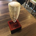 牛タンとがぶ飲みワイン 路地裏バル MATSUDAYA - がぶ飲みこぼしスパークリング 700円