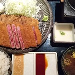 牛かつ なかい - 牛かつ御膳260g(130g×2枚)¥2,130税別。ご飯1杯おかわり無料