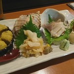 貝料理専門店 磯ばし - おまかせ刺し盛り（１～２人前）＋がぜうに