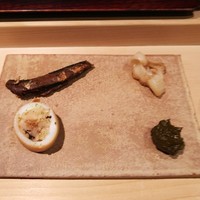 千成寿司 - 右下の鮑味噌が絶品