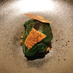 アニエルドール - 牡蠣　チンゲン菜　豚耳　シイタケ