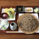 ももも - ミニ野菜天ぷら付きもりそばセット(Ｂｾｯﾄ)\1,100+大盛り\300