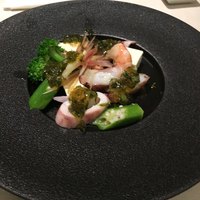 キハチ 名古屋JRセントラルタワーズ店 - パスタランチ税込2920円前菜♤ いくつか選べましたがみんな同じな前菜(^^)♡わさびジュレがアクセント