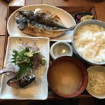 囲炉茶屋 - 鯵干物たたき定食