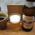 Menshouno Kokorotsukushi Tsurutontan - 中瓶ビール 650円 2018年07月