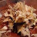 鶏とやさいと日本酒　銀座ますいち - 水茄子と生姜の揚げびたし