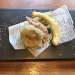 above GRILL & BAR - 野菜のフリット(蓮根＆赤・黄パプリカ＆オクラ)