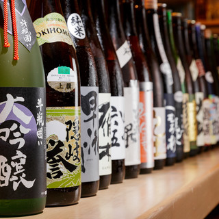 We have a selection of sake from all over the country. Enjoy your favorite drink.