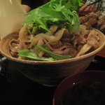 上州屋 - 豚バラガーリック炒め丼（肉W／ご飯300ｇ）