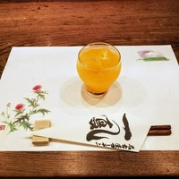 名古屋コーチン 一鳳  にしき - あらごしみかん酒530円