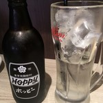 活鮮市場 - 「白ホッピーセット」480円也。おかわり焼酎230円也、