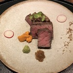 リブロース、イチボ炭火焼ステーキ