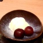 御幸町 田がわ - 和三盆ブラマンジェ　ピオーネ