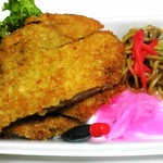 日の丸弁当 - トンカツおかず　2011/8/3ver