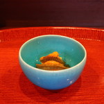 祇園もりわき - とうもろこし豆腐の加減酢ジュレがけ