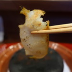 祇園もりわき - 鮑の酒盗漬け 石焼きリフトアップ