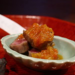 祇園もりわき - 近江牛いちぼのトマトソース仕立て
