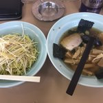 ラーメンショップ - ネギつけ麺+メンマ