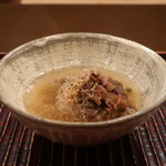 おが和 - 牛のしぐれ煮とちりめん山椒の茶漬け