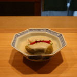 和ごころ 泉 - 賀茂茄子と蛤の白味噌蒸し 山椒風味